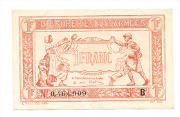 FRANCE 1 FRANC TRESORERIE AUX ARMEES 1917 VF++ (2 Rips) P M2 - 1917-1919 Armeekasse