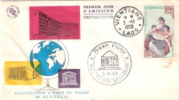 FDC - LAOS           UNESCO     1958 - Laos