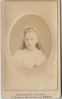 Photo Montée Sur Carton/Buste D'Adolescente/Photographie FRANCE/Paris/ 1896    PH156 - Old (before 1900)