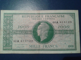 1000 FRANCS (MARIANNE) - 1945 LETTRE  A - 1943-1945 Marianna