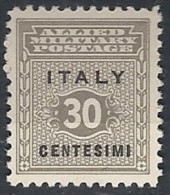 1943 OCCUPAZIONE ANGLO AMERICANA SICILIA 30 CENT MH * - RR11895 - Occ. Anglo-américaine: Sicile