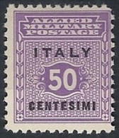 1943 OCCUPAZIONE ANGLO AMERICANA SICILIA 50 CENT MH * - RR11895 - Occ. Anglo-américaine: Sicile