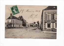 Carte 1908 CONLIE / Carrefour Et Route Du Mans (magasins Eaux De Vie) - Conlie