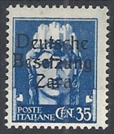 1943 OCCUPAZIONE TEDESCA ZARA 35 CENT MH * - RR11903 - German Occ.: Zara