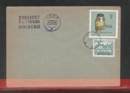 POLAND 1963 1ST BIOCHEMISTRY CONGRESS LODZ COMM CANCEL ON COVER SCIENCE BIOLOGY CHEMISTRY - Brieven En Documenten