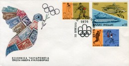 Greece- Greek First Day Cover FDC- "Montreal Olympic Games" Issue -25.6.1976 - FDC