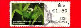 IRLANDA - EIRE - Usato - 2011 - Micrommata Virescens - 1.50 - Affrancature Meccaniche/Frama