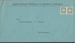 Denmark SAGFØRERFIRMAET THIELLESEN & JOHANSEN, FREDERICIA Cover Brief To FREDERIKSSUND Stamps Uncancelled - Briefe U. Dokumente