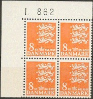 Denmark 1979. Coat Of Arms.  Michel 685 , Plate-block MNH. - Unused Stamps