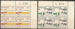 Denmark 1985. CEPT. Music. Michel 835-36, Plate-block MNH. - Ungebraucht