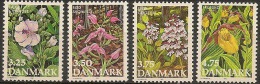 Denmark 1990.  Flowers. Michel 981-84 MNH. - Unused Stamps