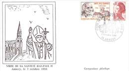 FRANCE RELIGION CATHOLIQUE VOYAGE  PAPE JEAN PAUL II Pope John Paul II Papst Johannes Paul II PAPA Jonas Paulius II - Covers & Documents