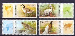 Mwz031 FAUNA VOGELS VALK FAZANT PELIKAAN GANS BIRDS GOOSE FALCON PHEASANT VÖGEL AVES OISEAUX BURKINA FASO 1996 PF/MNH - Collections, Lots & Series