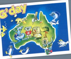 (861) Australia - G'Day Map - Gold Coast