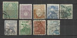 JAPAN - LOT OF 9 DIFFERENT - VERY OLD - USED OBLITERE GESTEMPELT USADO (1 MINT) - Collections, Lots & Séries