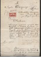 POLAND 1927 COURT APPLICATION DOCUMENT WITH USAGE OF 1ZL CARMINE 1924 COURT JUDICIAL REVENUE BF#16 - Steuermarken