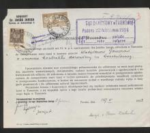 POLAND 1934 POWER OF ATTORNEY WITH 50GR COURT JUDICIAL REVENUE BF#17 & 3ZL GENERAL DUTY REVENUE BF# 108 - Steuermarken