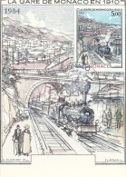 MONACO - La Gare De Monaco En 1910 -Timbre Et Tampon Jour D'émission - Maximum Cards