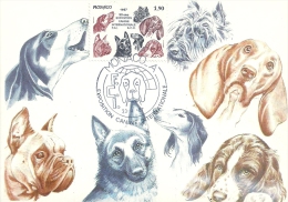 MONACO - Exposition Canine Internationale - 1987 -Timbre Et Tampon Jour D'émission - Cartes-Maximum (CM)