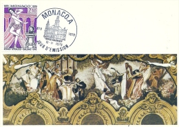 MONACO - Salle Garnier 1879-1979 -Timbre Et Tampon Jour D'émission - Cartes-Maximum (CM)