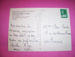 OBLITERATION  ST PALAIS SUR MER ° ST PALAIS PLAGES FORETS COTE DE BEAUTE LE 18 08 1975 - Cartas & Documentos