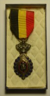 Belgique Belgium Medal 1958 "Labour Decoration, 2nd Grade" - Silver Plated Original Box # 2 - Belgio