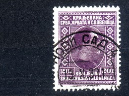 KING ALEXANDER-20 DIN-POSTMARK-NOVI SAD-VOJVODINA-SERBIA-SHS-YUGOSLAVIA-1926 - Usados