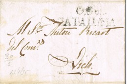 6460. Carta Entera Pre Filatelica OLOT (Gerona) 1835 - ...-1850 Prephilately