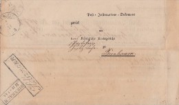 Brief Birnbaum 31.10.1857 Mit Botenstempel Holtzmann - Préphilatélie