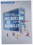 CPM "Bibliothèque Jacqueline De Romilly" Mairie De Paris - Bibliotecas