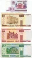 Lot Of 4 Belarus #23, 24, 25, 26, 10, 20, 50 & 100 Rublei, 2000 Issue Banknotes Currency - Belarus