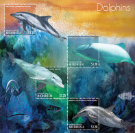 MICRONESIA ,2013 ,MNH, DOLPHINS,  PART II,SHEETLET+ S/SHEET - Dauphins