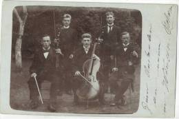 Streicher Quintett Violine Bass Aus Winsen An Der Luhe Ungeteilte Rückseite Private Fotokarte Mit Widmung - Winsen