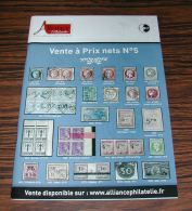 Catalogue Alliance Philatélie Vente à Prix Nets N° 5 - Francés