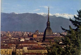 Torino - Scorcio Panoramico Con Le Mole Antonelliane - Palazzo Reale - 350 - Formato Grande Viaggiata - S - Panoramische Zichten, Meerdere Zichten