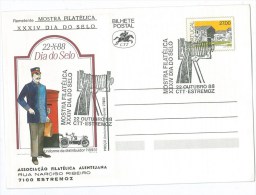 Portugal - Old Camera In Stationery - Photography - Stamp Day - Philatelic Show - Estremoz 1988 - Mailman Car Stationery - Photographie