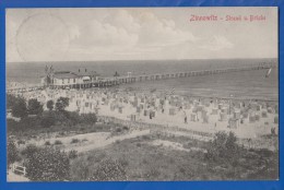 Deutschland; Zinnowitz; Strand Und Brücke; 1909 - Zinnowitz