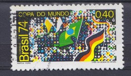 Brazil 1974 Mi. 1445     0.40 (Cr) Weltmeisterschaft Fussball Football In Germany Flag Flagge - Oblitérés