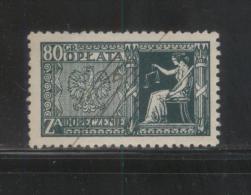 POLAND JUDICIAL COURT DELIVERY FEE REVENUE (OPLATA ZA DORECZENIE) 1932 PZPW TYPO ISSUE 80GR GREEN BF#013 - Fiscales