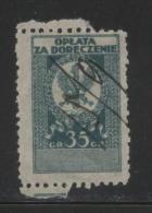 POLAND JUDICIAL COURT DELIVERY FEE REVENUE (OPLATA ZA DORECZENIE) 1924 ISSUE 35GR GREEN BF#010 - Revenue Stamps