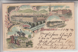 3520 HOFGEISMAR, Lithographie, Garnison Hofgeismar, Kasernen, Ulanen, 1899 - Hofgeismar