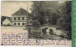 Bad Berggiesshübel, Partie B. Sächs. Haus,  Verlag: Paul Heine, Dresden, Postkarte Mit Frankatur, Mit Stempel, - Bad Gottleuba-Berggiesshuebel