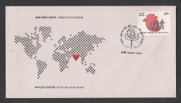 INDIA, 1991,   FDC,   "Run For Your Heart" Marathon, New Delhi,  Bombay Cancellation - Storia Postale