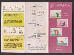 INDIA, 1991, Yogasana, YOGA, , Bhujangasana, Dhanurasana, Ustrasana, Utthita Trikonasana,  Folder - Briefe U. Dokumente