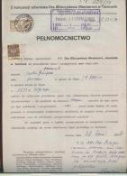 POLAND 1934 POWER OF ATTORNEY WITH 50GR COURT JUDICIAL REVENUE BF#17 & 3ZL GENERAL DUTY REVENUE BF# 108 - Revenue Stamps