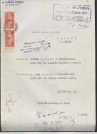 POLAND 1935 COURT DOCUMENT WITH 2 X 1ZL JUDICIAL COURT (SADOWA) REVENUE BF#19 - Revenue Stamps