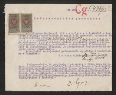 POLAND 1923 POWER OF ATTORNEY WITH 2 X 5000M GENERAL DUTY REVENUE BF#45 - Fiscali