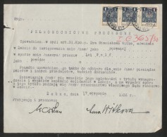 POLAND 1935 POWER OF ATTORNEY WITH  3 X 1ZL GENERAL DUTY REVENUE BF#106 - Fiscales