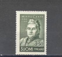 (SA0348) FINLAND, 1944 (Minna Canth, Finnish Author). Mi # 282. MNH** Stamp - Neufs