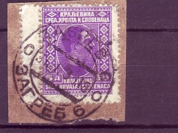 KING ALEXANDER-5 D-POSTMARK-ZAGREB-CROATIA-SHS-YUGOSLAVIA-1926 - Used Stamps